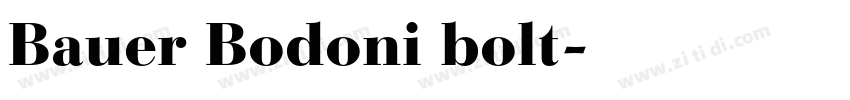 Bauer Bodoni bolt字体转换
